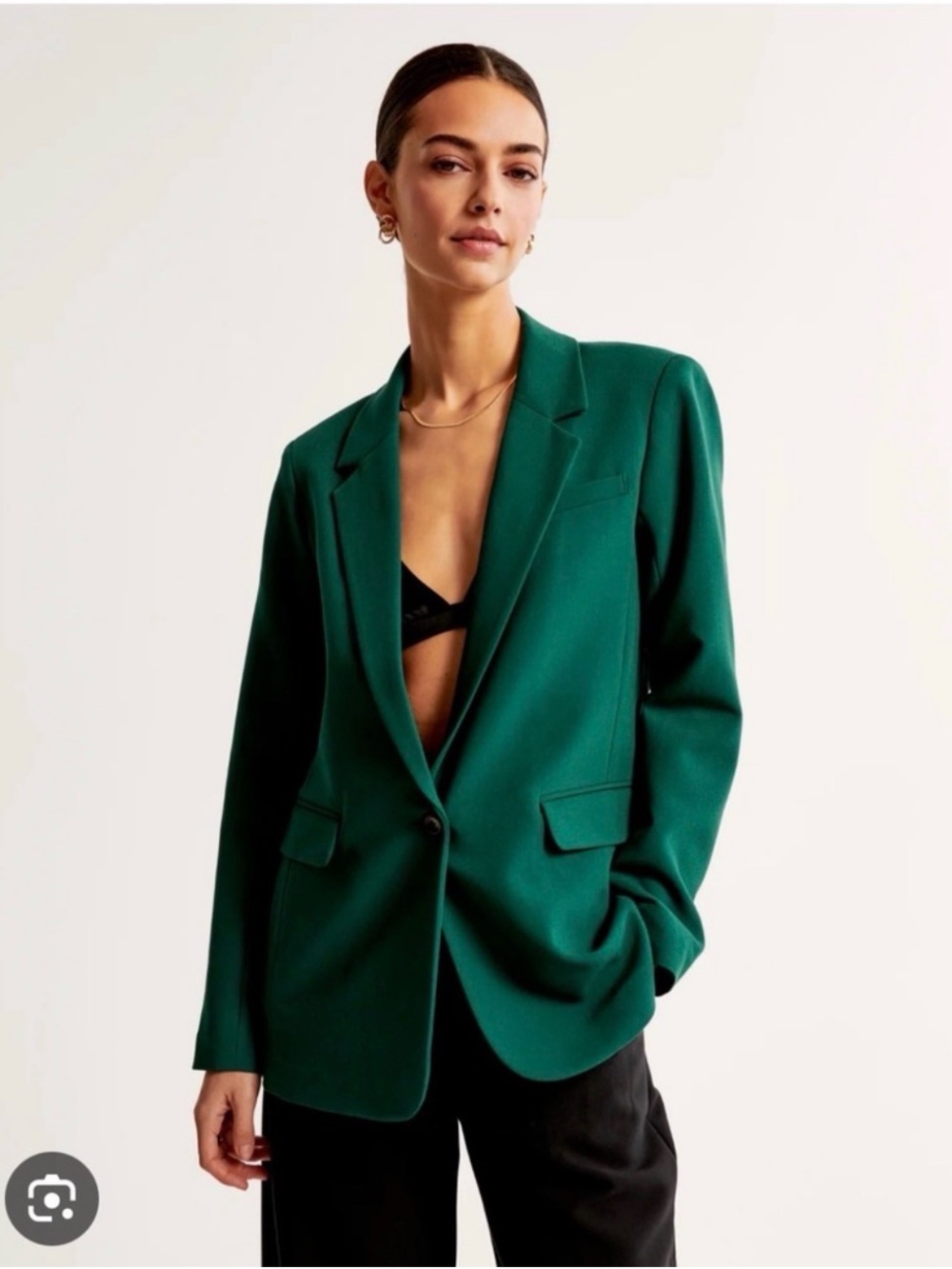Abercrombie & Fitch Deep Green Tailored Blazer